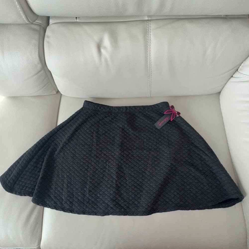 Silhouette N.Y.C. Gray Quilted Skater Skirt Size L. Made In USA